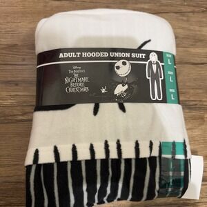 Disney The Night Before Christmas Jack Skellington Adult Hooded Union Suit